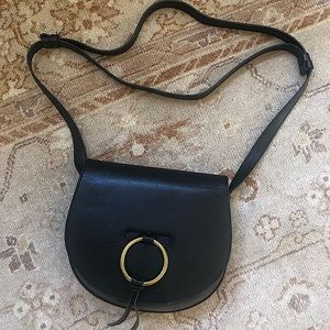 Madewell Black Leather Crossbody bag